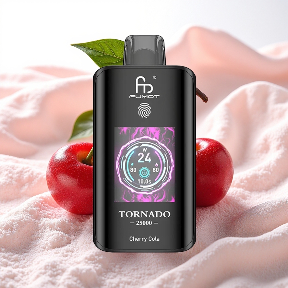 Fumot Tornado 25000 Puffs Pantalla HD 700mAh 20ml Cola Cereza Tipo-C