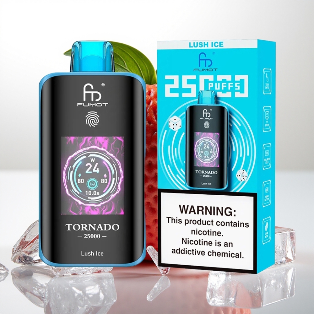 Fumot Tornado 25000 Puffs Pantalla HD 700mAh 20ml Hielo Frutal