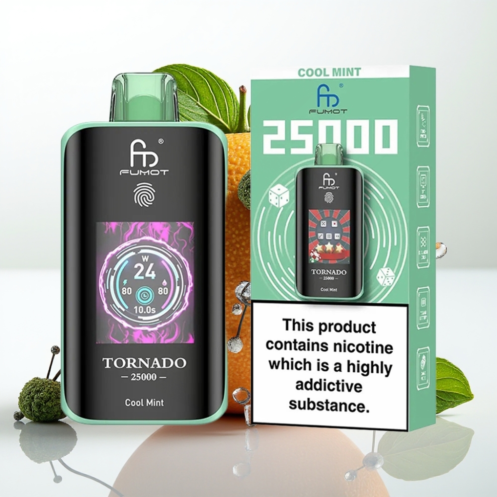 Fumot Tornado 25000 Puffs Pantalla HD 700mAh Menta Fría
