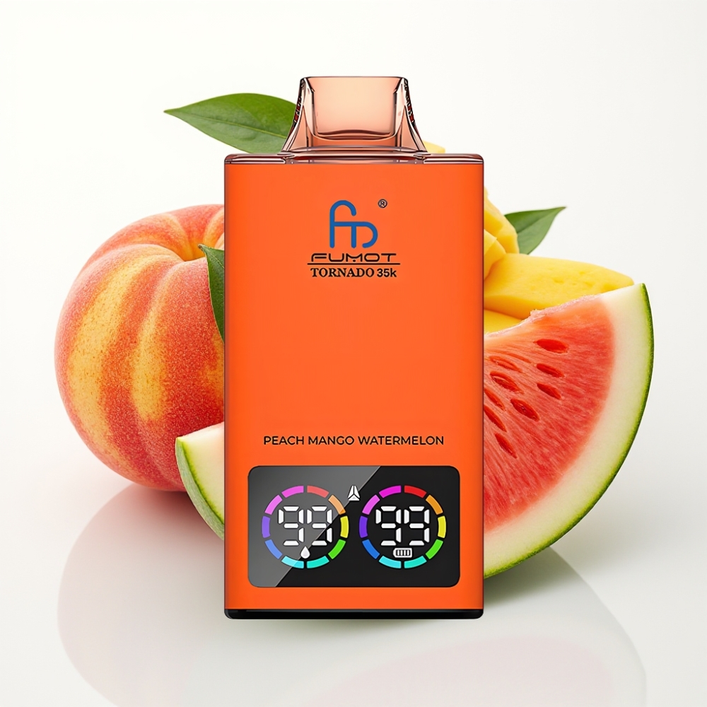 Fumot Tornado 35000 Dual Mesh RGB 15ml Durazno Mango Sandía