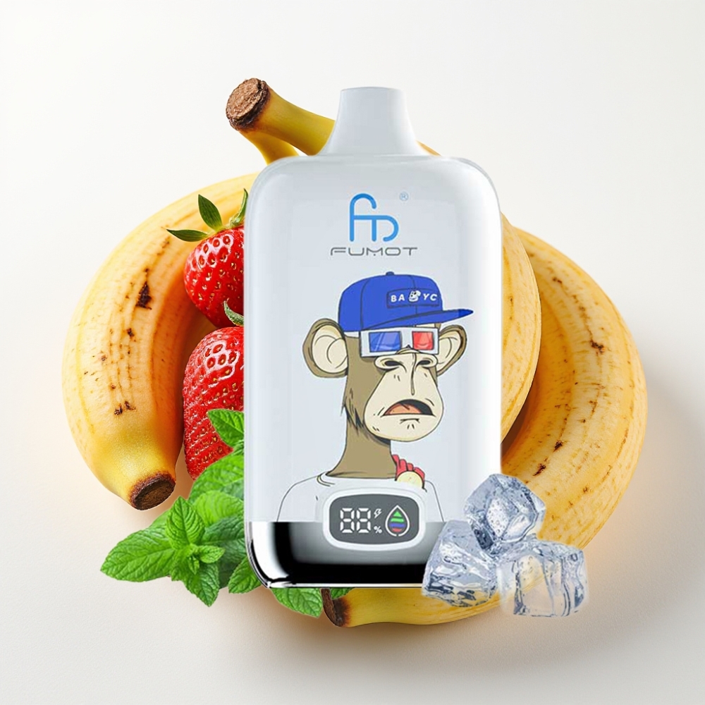 Fumot Tornado Digital Box 12000 Puffs 20ml Bobina Mesh Fresa Plátano