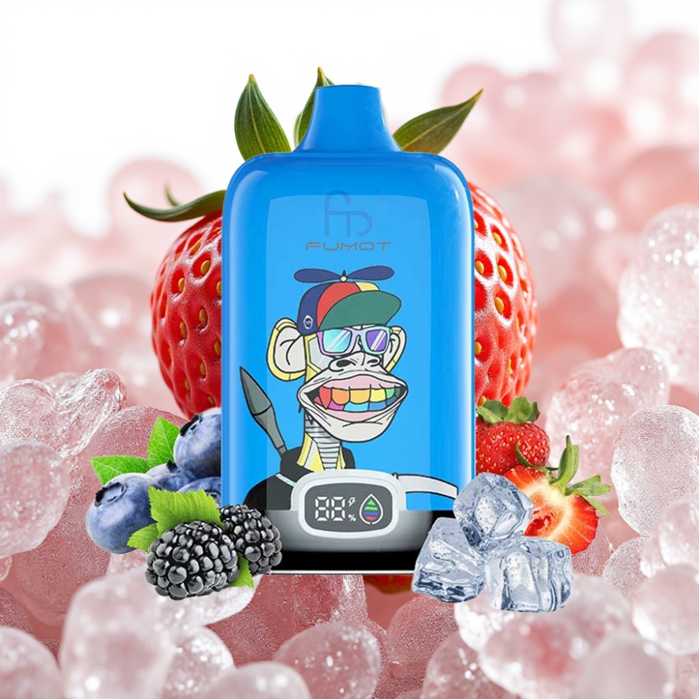 Fumot Tornado Digital Box 12000 Puffs 20ml Fresa Uva Tipo-C