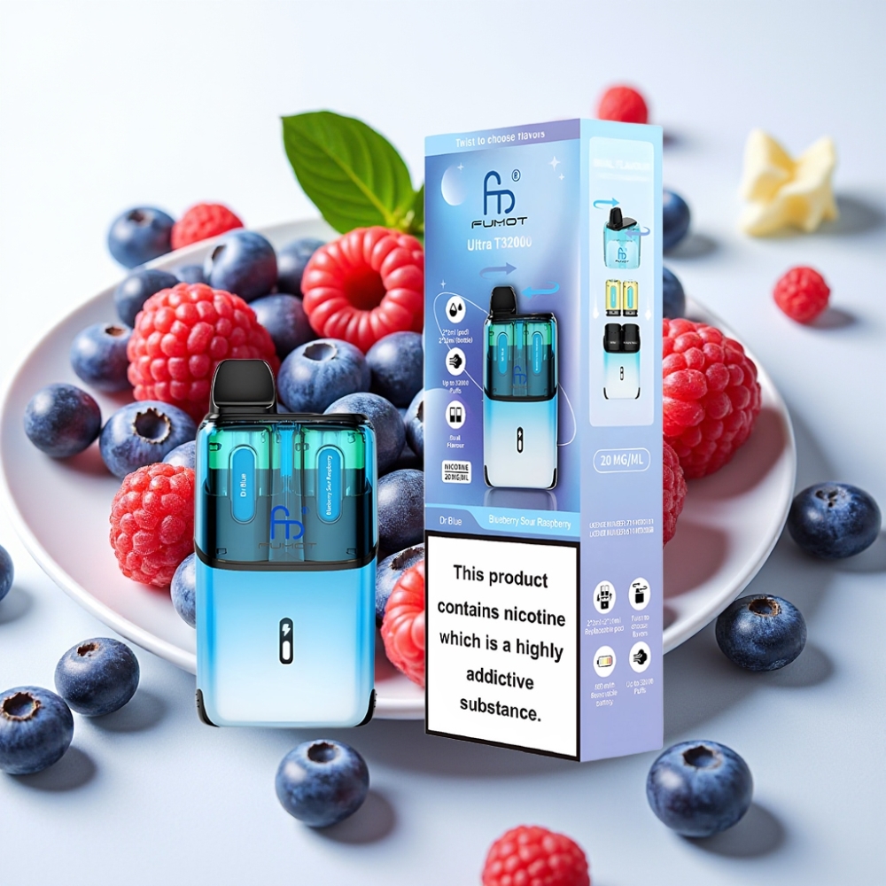Fumot Ultra T32000 24ml 20mg Tipo-C Azul Arándano Frambuesa Ácida