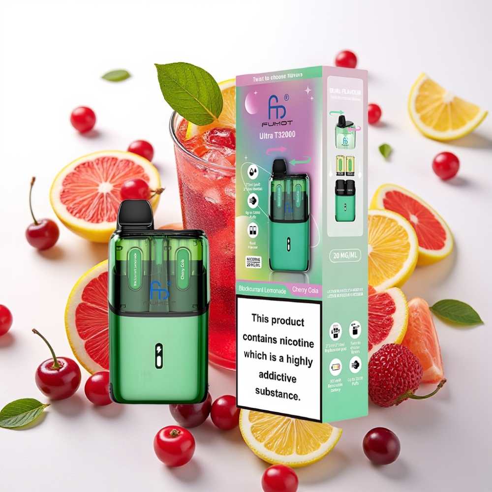 Fumot Ultra T32000 24ml Carga Rápida Limonada de Grosella Negra - Cola Cereza
