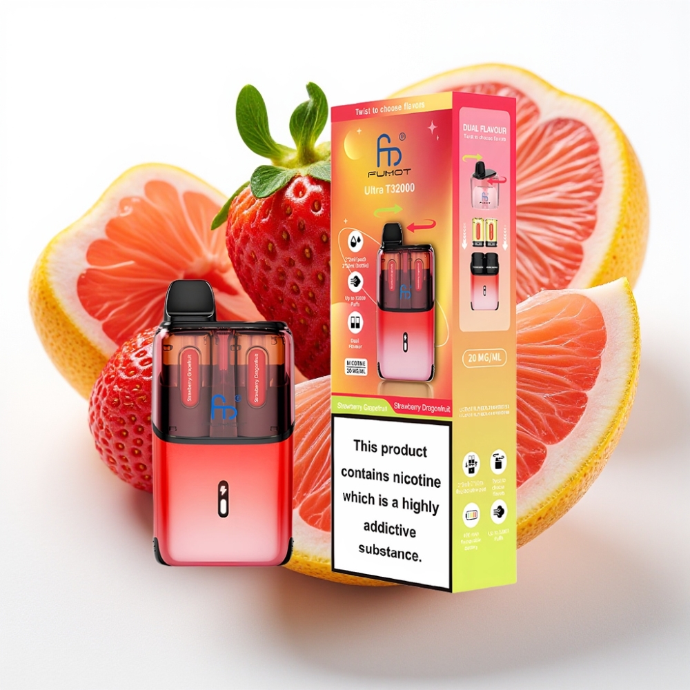 Fumot Ultra T32000 24ml Carga Rápida Type-C Fresa Pomelo - Fresa Pitahaya