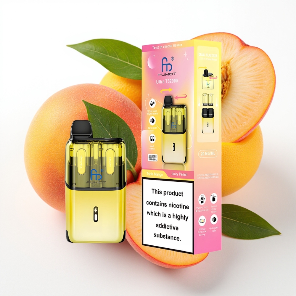 Fumot Ultra T32000 24ml Carga Tipo-C 20mg Triple Mango-Durazno Jugoso