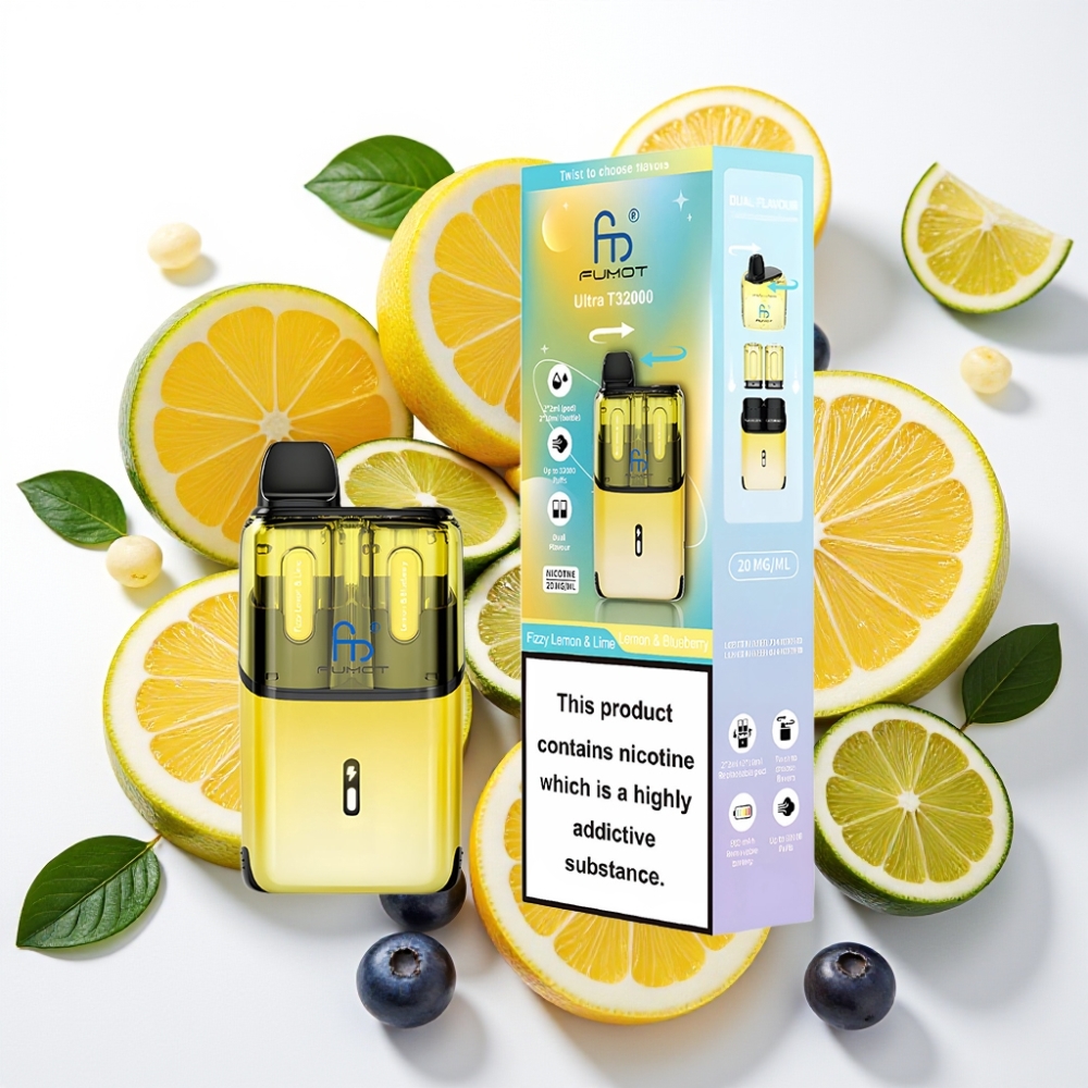 Fumot Ultra T32000 24ml Tipo-C Limón Refrescante & Lima - Limón & Arándano
