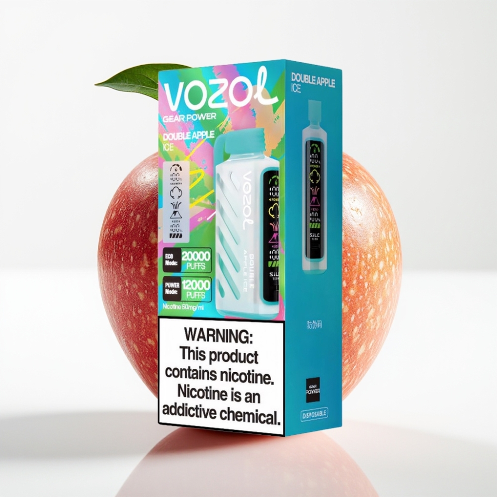 VOZOL Gear Power 20000 Puffs Doble Manzana Hielo S.i.L.C. Tech Dual Mesh Coil