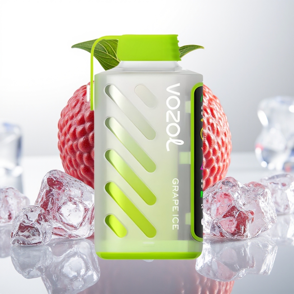 VOZOL Gear Power 20000 Puffs Dual Mesh Uva Helada Pantalla Completa 20mL 50mg