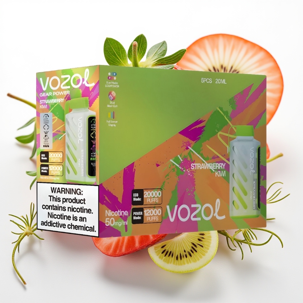 VOZOL Gear Power 20000 Puffs S.i.L.C. Tech Dual Mesh Fresa Kiwi