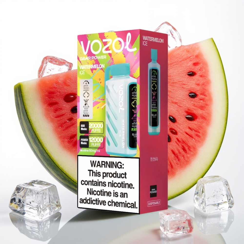 VOZOL Gear Power 20000 Puffs S.i.L.C. Tech Sandía Hielo Dual Mesh 20mL 50mg