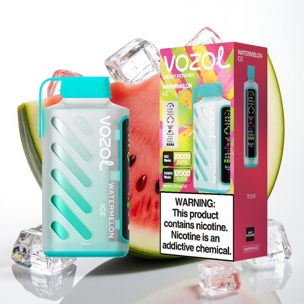 VOZOL Gear Power 20000 Puffs S.i.L.C. Tech Sandía Hielo Dual Mesh 20mL 50mg