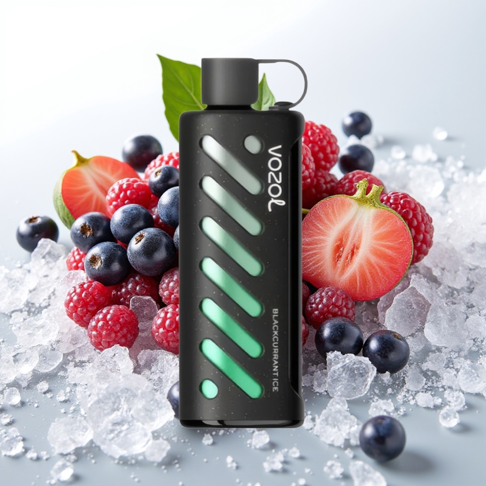 VOZOL Gear Shisha 25000 Puffs Grosella Negra Helada S.i.L.C Tech Dual Mesh 1000mAh