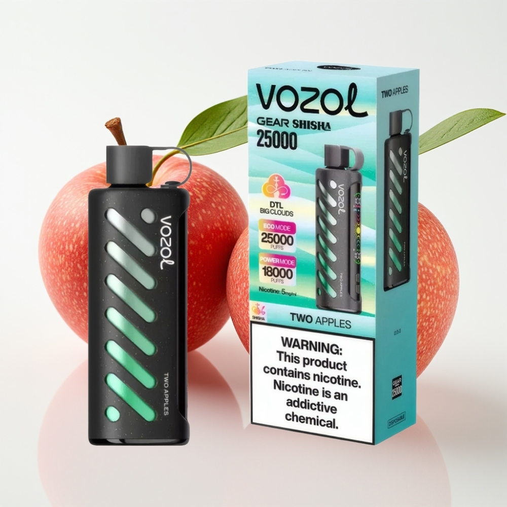VOZOL Gear Shisha 25000 Puffs S.i.L.C Tech Dual Mesh Dos Manzanas