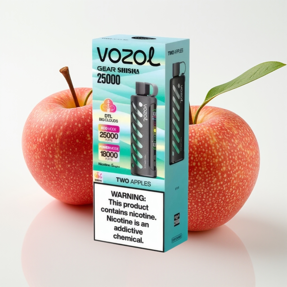 VOZOL Gear Shisha 25000 Puffs S.i.L.C Tech Dual Mesh Dos Manzanas
