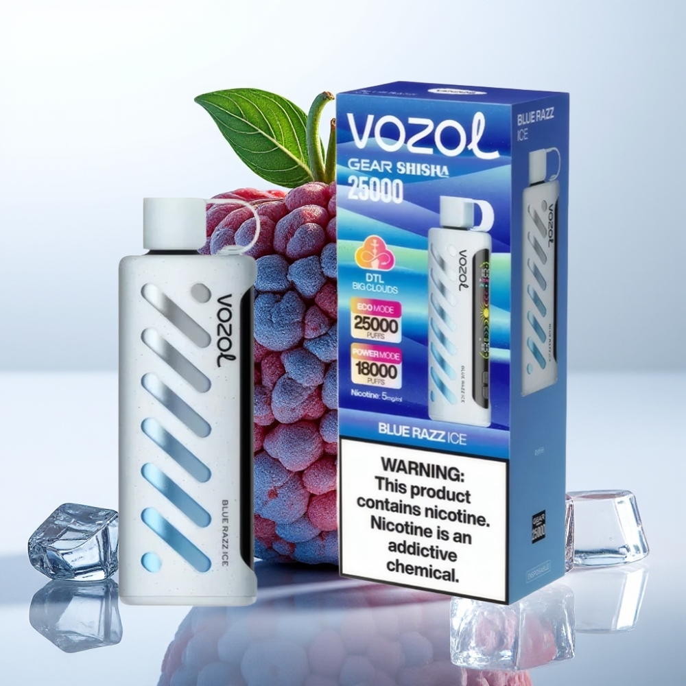 VOZOL Gear Shisha 25000 Puffs S.i.L.C Tech Dual Mesh Frambuesa Azul Hielo