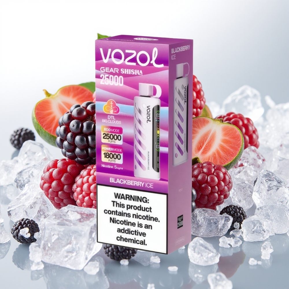 VOZOL Gear Shisha 25000 Puffs S.i.L.C Tech Dual Mesh Mora Helada