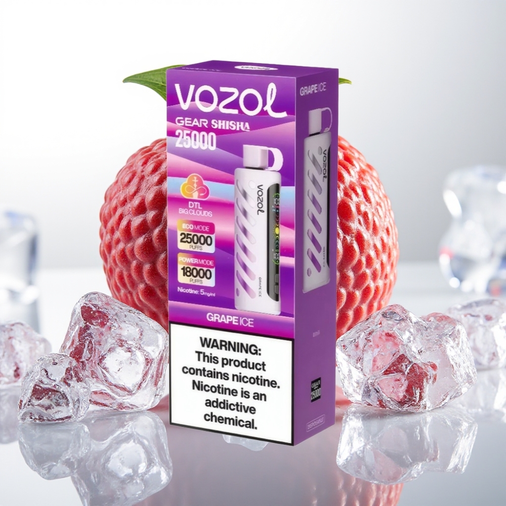 VOZOL Gear Shisha 25000 Puffs S.i.L.C Tech Dual Mesh Uva Helada