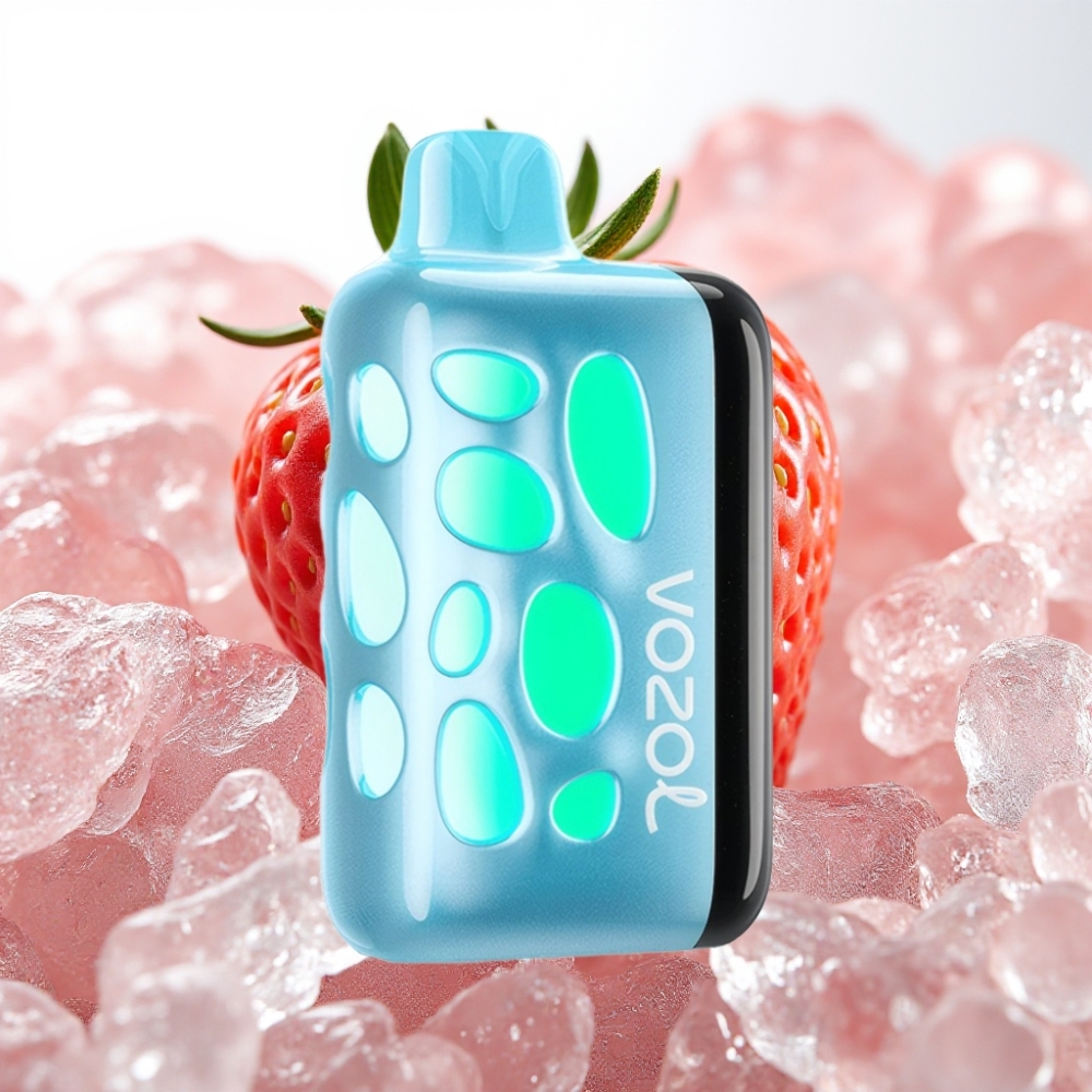 VOZOL RAVE 40000 Disposable Vape 270° Diseño Luminoso 80% Carga en 20 Min Cereza Fresa