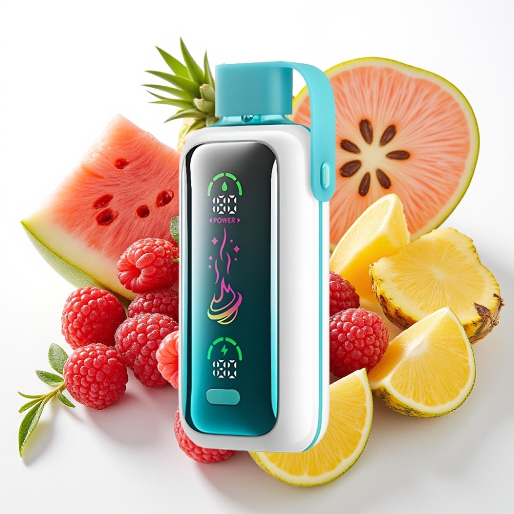 VOZOL Star 20000 Puffs Pantalla Espejo HD 2.2" Dual Malla Frambuesa Manzana Sandía Piña