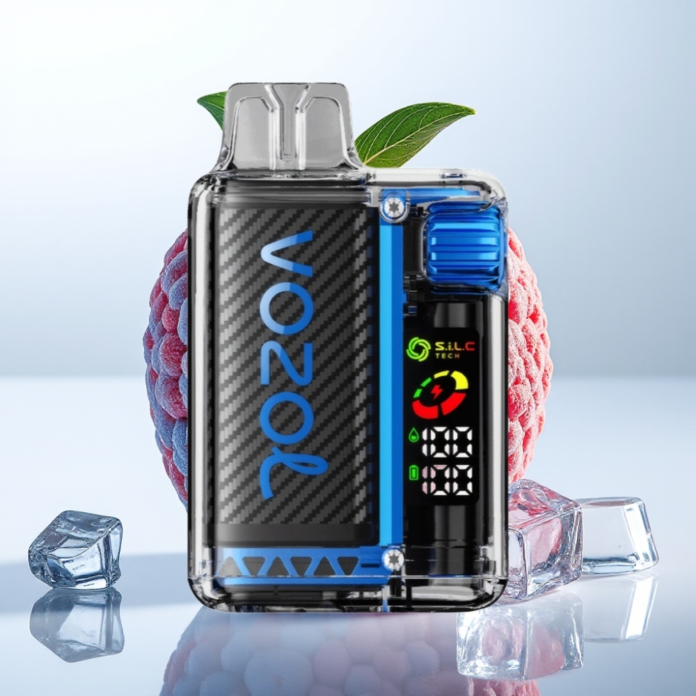 VOZOL Vista 20000 Puffs 650mAh 2% Nicotina OLED S.i.L.C Dual Mesh Frambuesa Azul Hielo