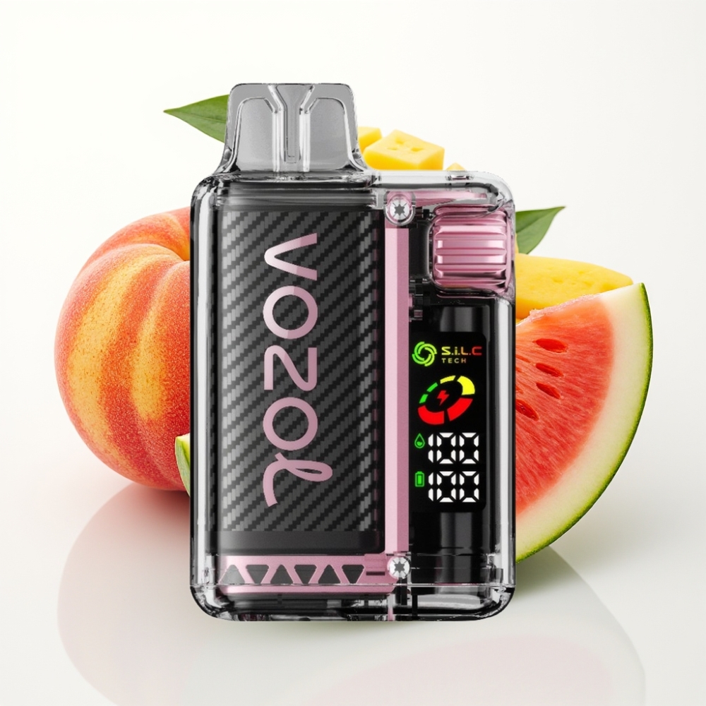 VOZOL Vista 20000 Puffs 650mAh 2% OLED S.i.L.C Tech Dual Mesh Coil MTL Recargable Kit Durazno Mango Sandía